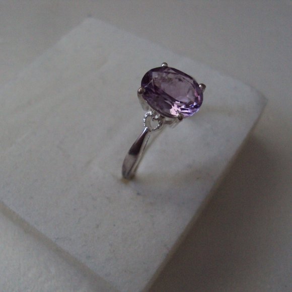 New pink amethyst SS ring size 6 MST 1857 SPECIAL MARKDOWN - Picture 3 of 4